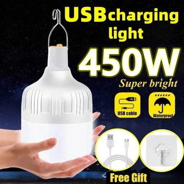 1/2/5/8pcs High Power LED Light Charging Emergency Lamp Outdoor Portable Lanterns BBQ Camping Lamp Search Light Emergency Bulb