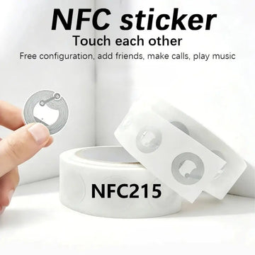 20 Pcs Ntag215 Self-adhesive NFC Lable Tag Sticker 13.56MHz ISO14443A White Universal 215 RFID Phone Available Adhesive Label