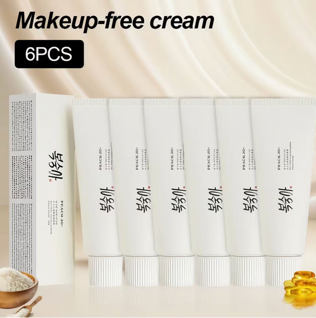 Set of 6 Moisturizing And Brightening Vegan Creams That Help to Even Out Skin Tone, Conceal Small Flaws, Enhance Brightness, And Give a Translucent Appearance. Ideal for Sensitive Skin And a Great Gift for Women