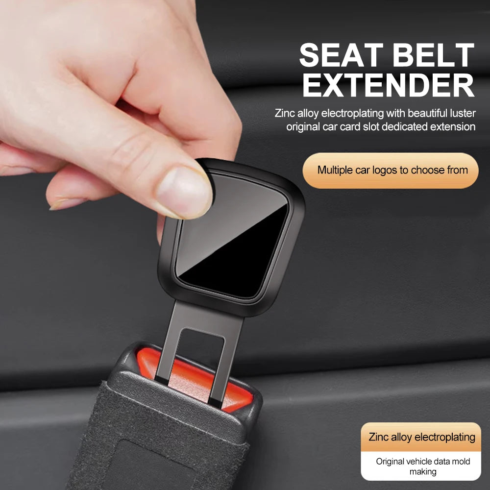 2 PCS Car Seat Belt Clip Extender Safety Seatbelt Lock Buckle Plug Just plug and play Insert Socket Extender Safety Buckle