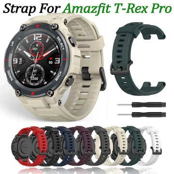 Replacement Strap For Amazfit T-Rex Strap Silicone Watchband For Amazfit T-Rex/T-Rex Pro Strap With Tool Accessory