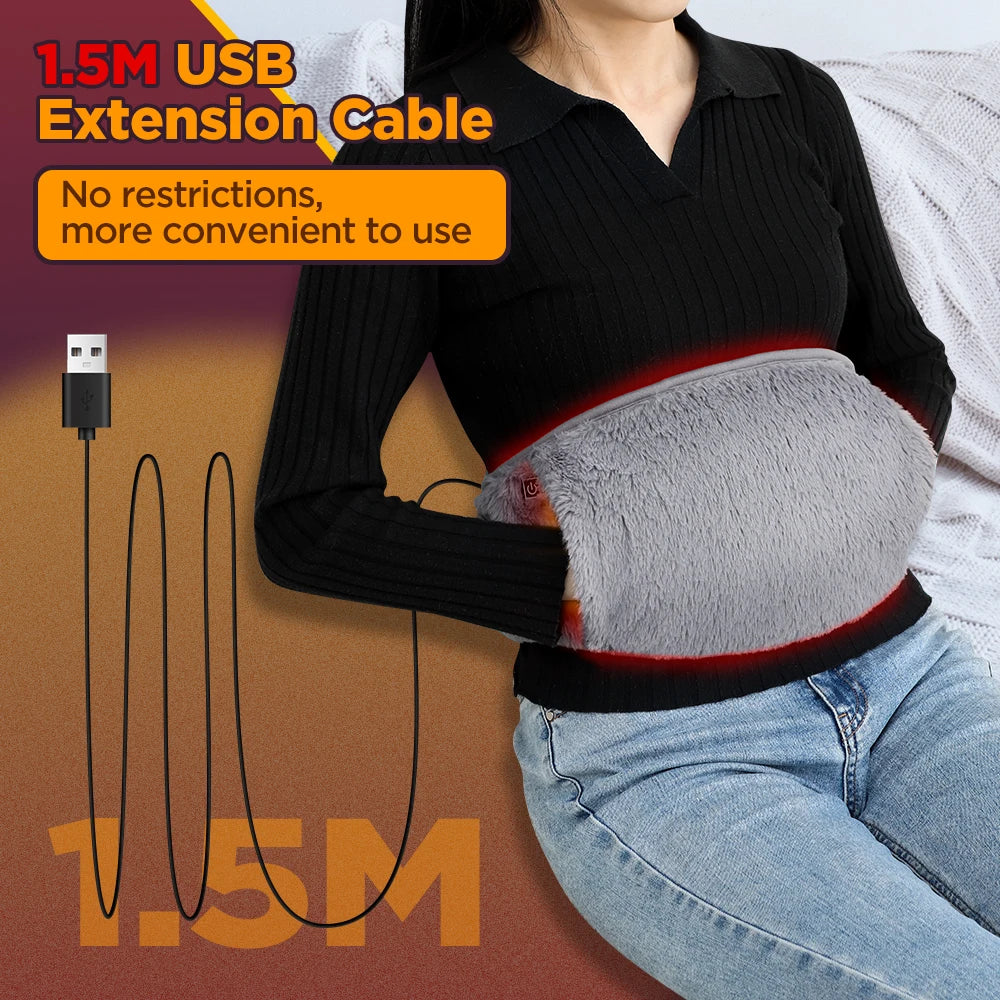 Electric Heating Belt Hand Warmer USB Charging Portable Heater Hot Compress Therapy Abdominal Waist Menstrual Uterus War