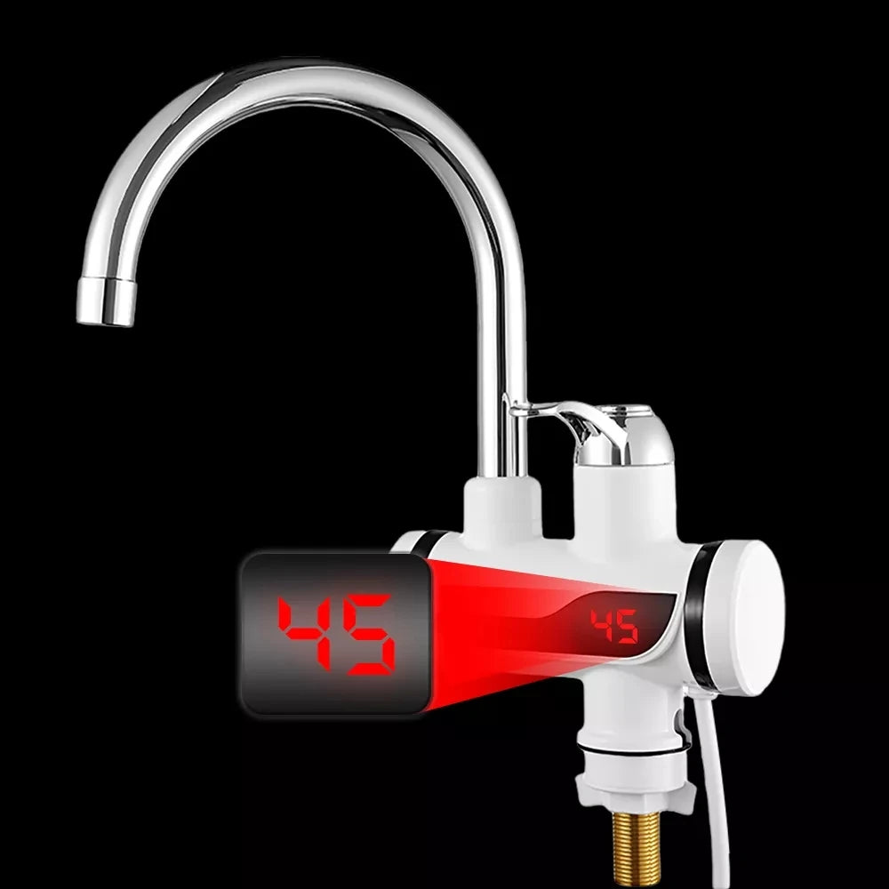 Instant Electric Water Heater Temperature Display Water Heating Kitchen Hot 3000W Water Heater with LED EU Plug Kitchen 