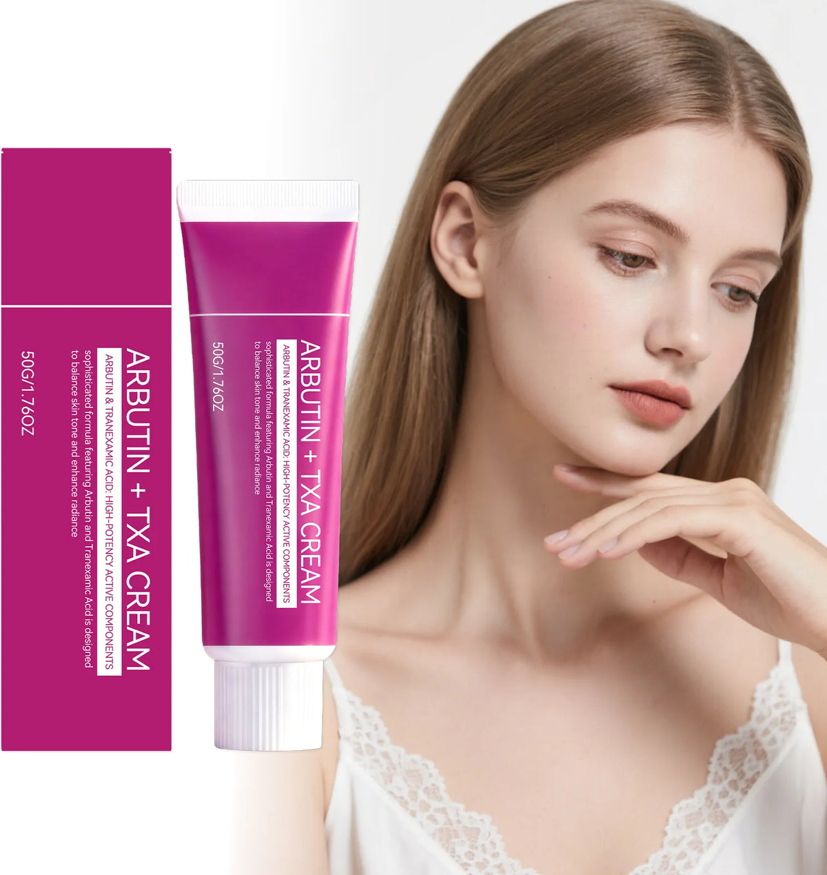 Arbutin+TXA Moisturizing Cream for Dark Spots Care Brighten Skin Improve Pigmentation Uneven Skin Tone Skin Barrier Care