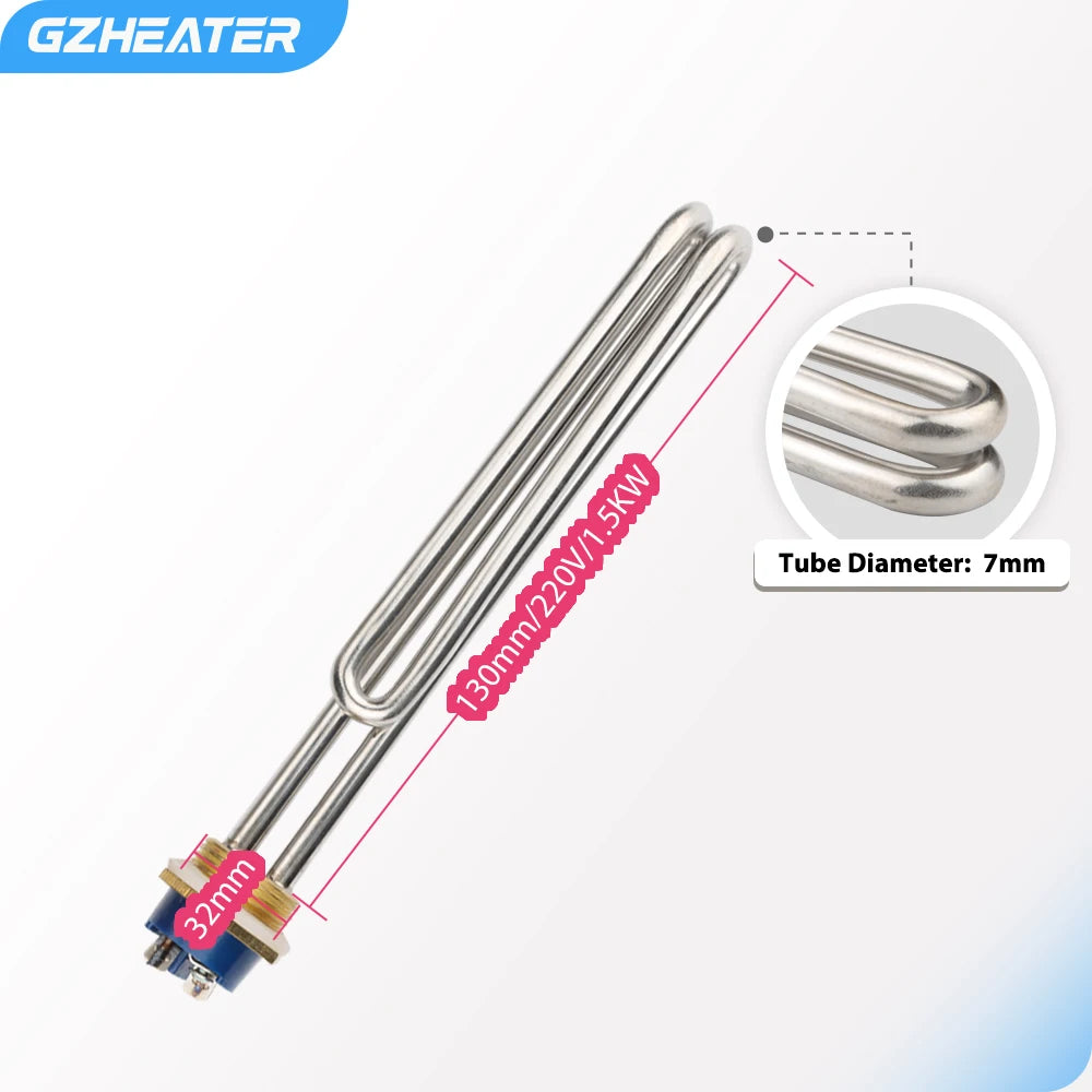1.5KW 220V Flange Heater Tube DN25