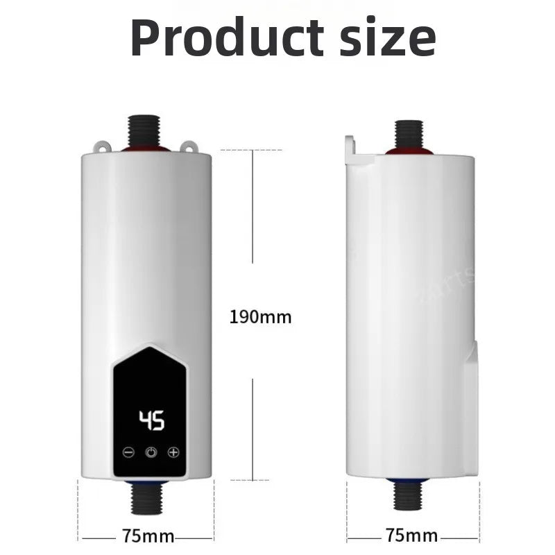 Instant Water Heater 220V Portable Electric Heaters for Bathroom Hot Water Shower and Home Kitchen Heating