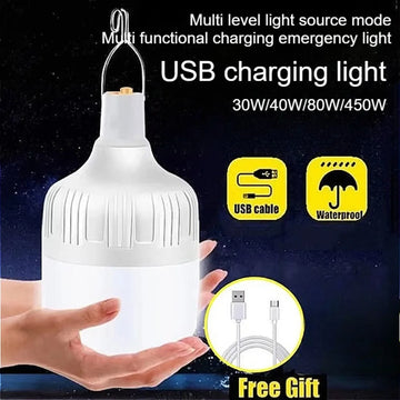 Portable Outdoor BBQ Camping Lights USB Rechargeable Lamp LED Emergency Bulb Hook High Power Tents Lantern Night Lights Bulb
