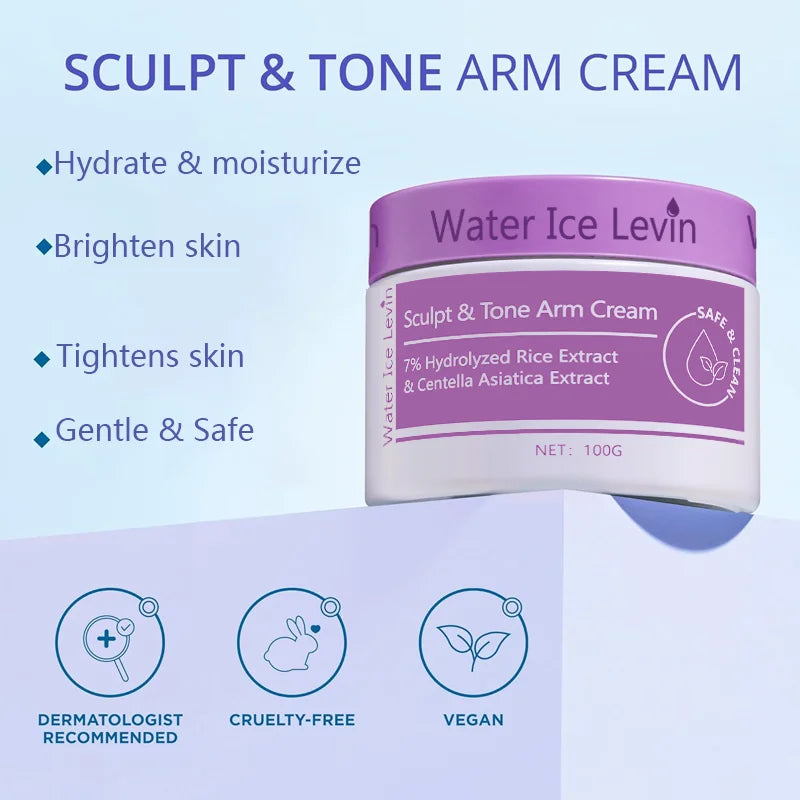 Sculpt & Tone Arm Firming Cream 100g, with 7% Rice Extract & Centella, Body Moisturizer for Skin Tightening, Fast Shippi