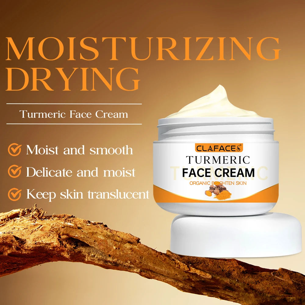 Turmeric Whitening Face Cream Reduce Wrinkle Lighten Fine Lines Makes Skin Look More Youthful Birghten Moisturize Facial