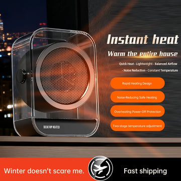 Electric Heater Hot Air Blower Desktop Heater Portable Heater Mini Energy Saving for Office Room Dormitory Home Applianc