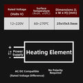 New 60-270 Degrees Heating Element 12V 24V 110V 220V 25*15*3.5mm Curlers Heater Celsius PTC Heaters For Miniature Heatin