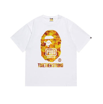 White BAPE x PUBG Mobile Collab T-Shirt