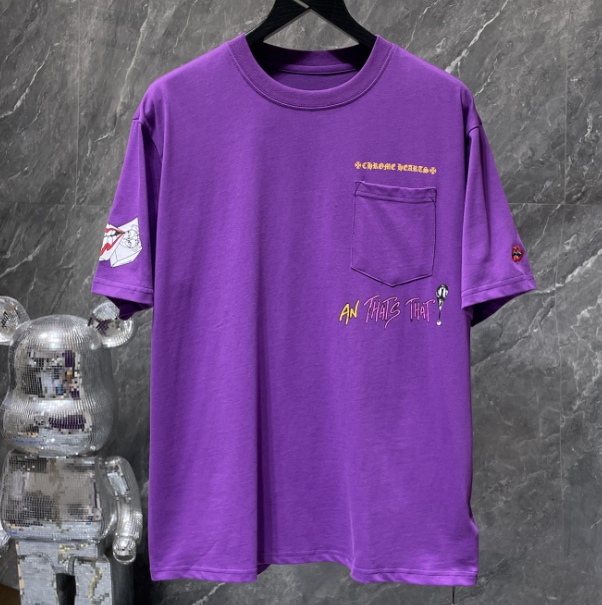 Chrome Hearts Purple "An That's That" Pocket Tee