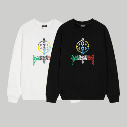 Balenciaga's new colorful letter print crewneck sweatshirt