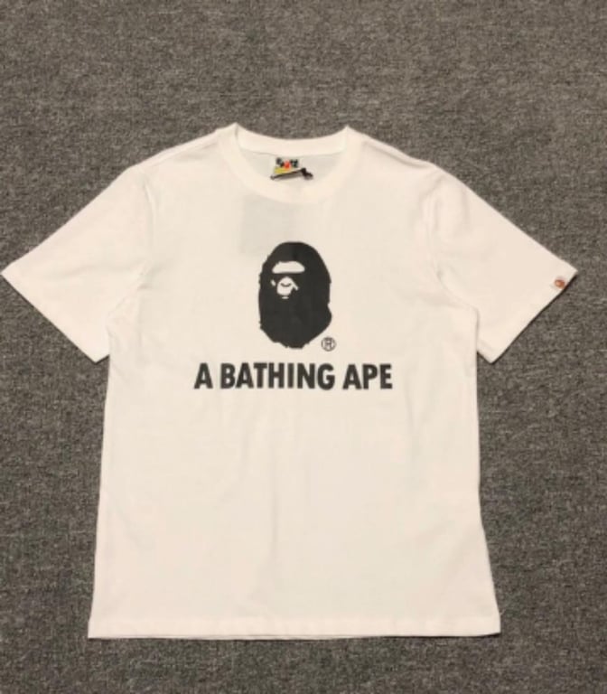 White BAPE T-Shirt with "A BATHING APE" Logo