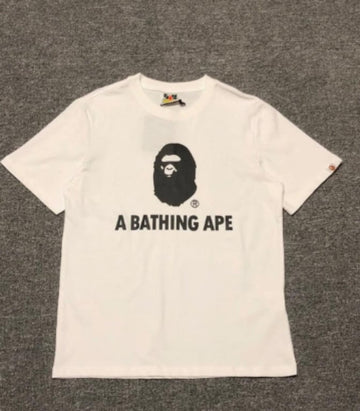White BAPE T-Shirt with "A BATHING APE" Logo