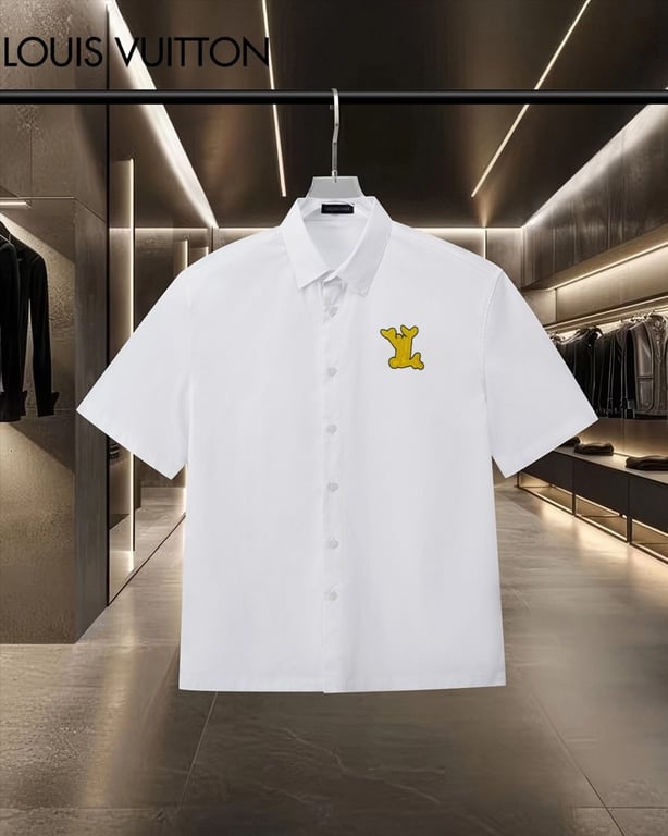 Louis Vuitton classic short-sleeved shirt with embroidered letters LoD135LV Louis Vuitton J0 on the chest