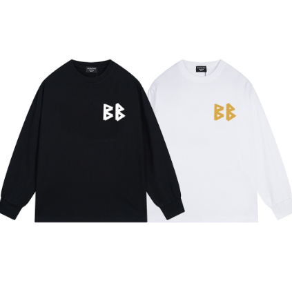 Balenciaga long-sleeved shirt with irregular tape logo print.