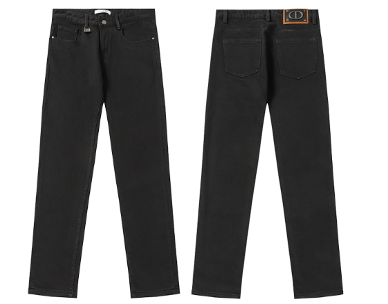 Dior Black Straight-Leg Denim Jeans with CD Logo Patch