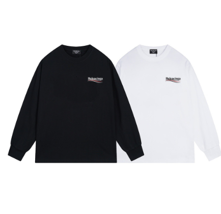 Balenciaga classic Coca-Cola wave logo print long-sleeved shirt