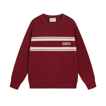 Gucci logo jacquard knit long-sleeved crew neck sweater