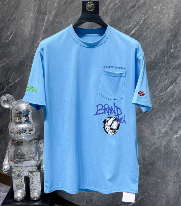 Chrome Hearts Light Blue "Brand New" Matty Boy Pocket Tee