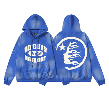 Hellstar Distressed Terry Cloth High Street Retro Hooded Sweatshirt