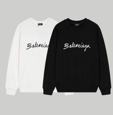 Balenciaga Classic Minimalist Letter Print Crew Neck Sweatshirt