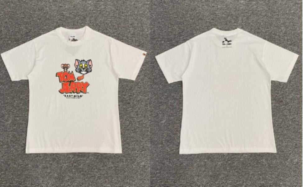 White BAPE x Tom & Jerry Collab T-Shirt