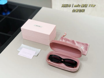 Miu Miu 11W Black Cat-Eye Sunglasses