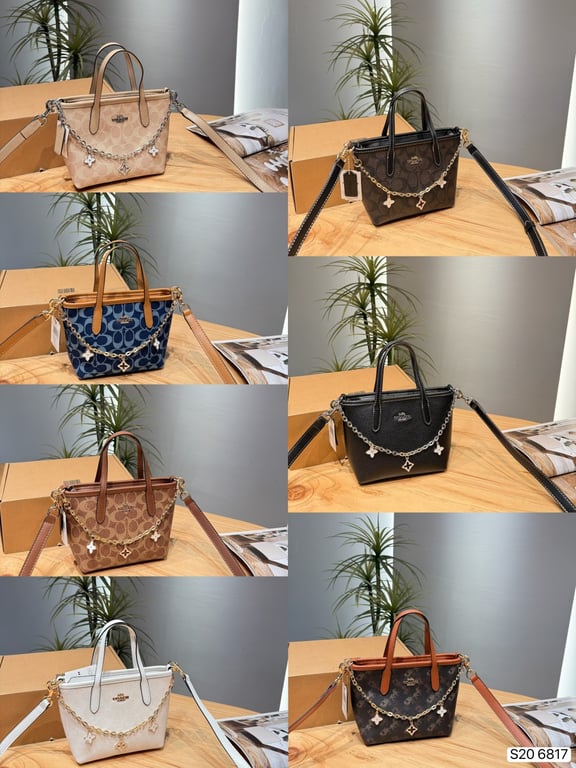 Mini City Tote Bag with Chain & Star Charms