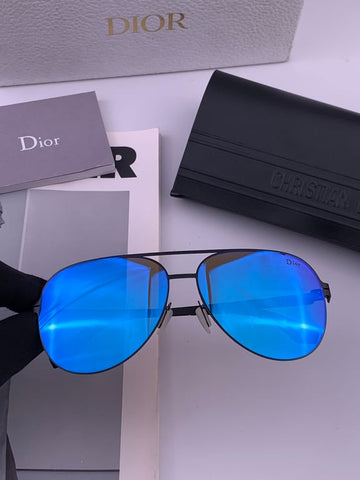 Dior Blue Mirror Aviator Sunglasses