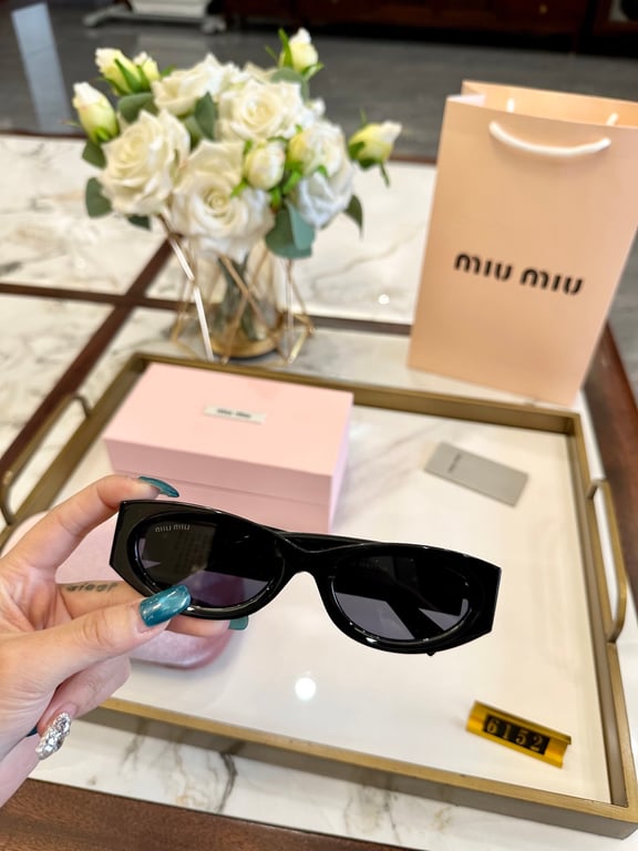 Miu Miu Black Cat-Eye Sunglasses
