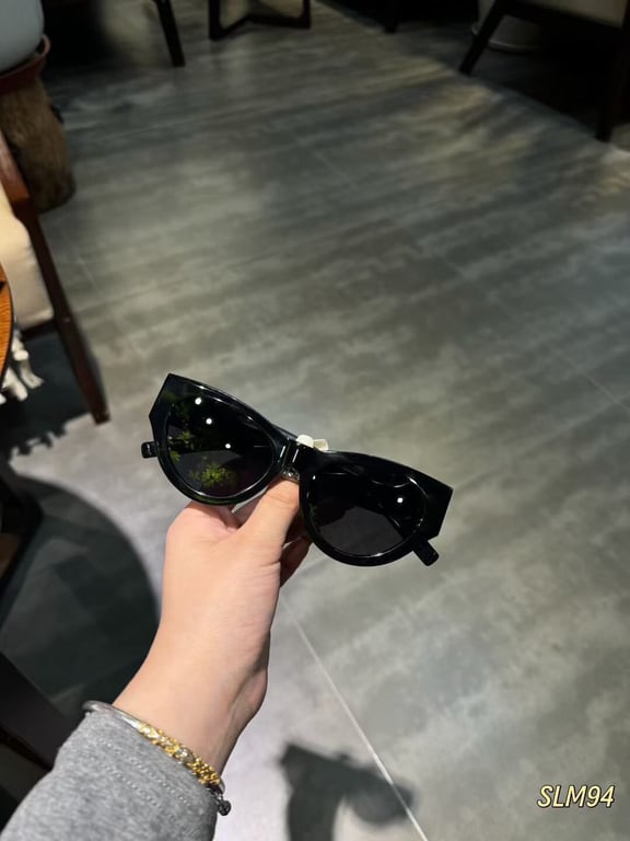 Saint Laurent Black Cat-Eye Sunglasses