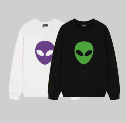 Balenciaga Alien Print Crew Neck Sweatshirt