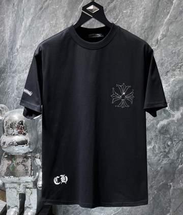 Chrome Hearts Rhinestone Flower Tee