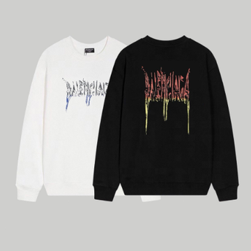 Balenciaga gradient letter print crewneck sweatshirt