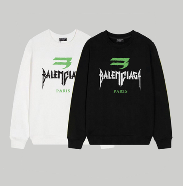 Balenciaga Ripped Letter Print Crew Neck Sweatshirt