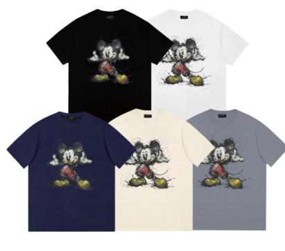 Balenciaga Mickey Mouse cartoon print short-sleeved shirt