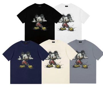 Balenciaga Mickey Mouse cartoon print short-sleeved shirt