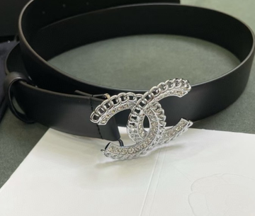 Chanel logo leather strip