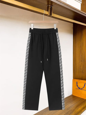 Dior Black Track Pants with Oblique Side Stripe