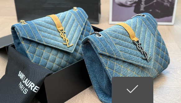 YSL Saint Laurent denim bag
