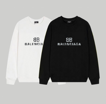 Balenciaga mosaic letter print crewneck sweatshirt