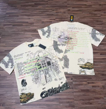 Godspeed American rock street style washed retro short-sleeved T-shirt