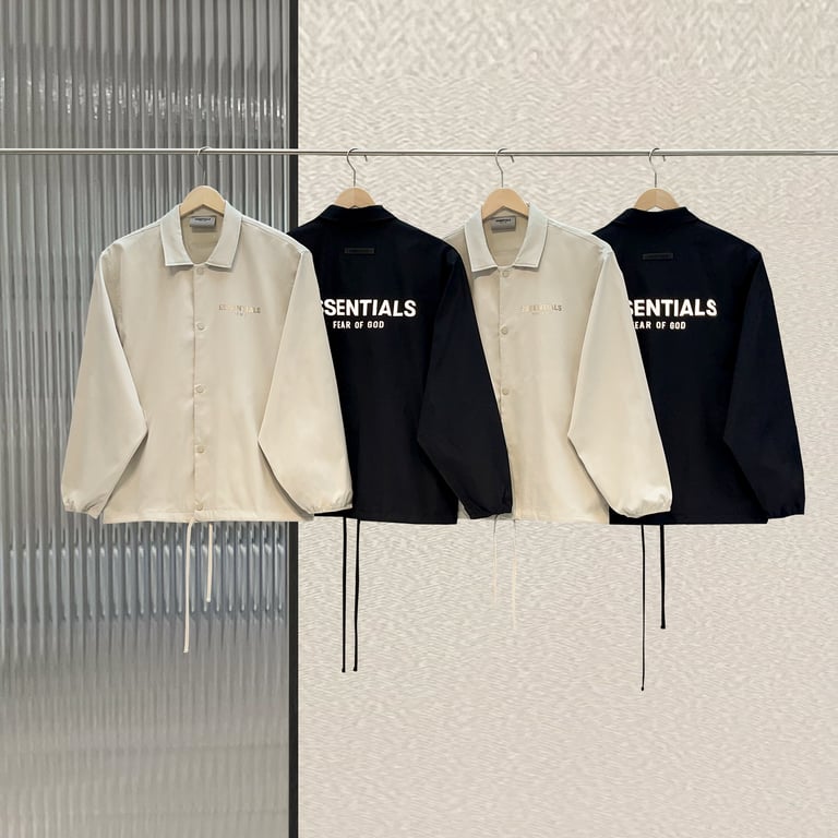 Fear of God Essentials Front Logo Coach Jacket