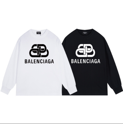Balenciaga's classic long-sleeved shirt with a front-button logo print!