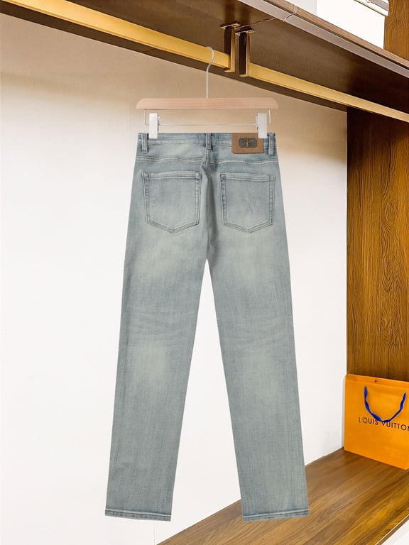Dior Light Wash Straight-Leg Denim Jeans