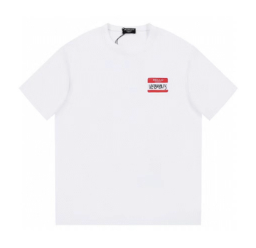 Balenciaga, adidas, and Vetements collaborated on a printed short-sleeved shirt.