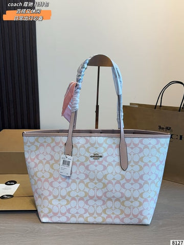 City Tote Bag in Pastel Signature Canvas